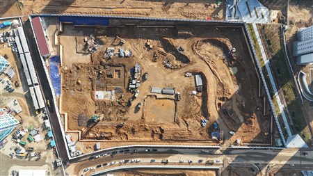 파주 운정3지구 A45BL 공동주택 신축공사 중 토공 및 가시설공사